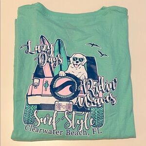 Surf Style Aqua Graphic Tee